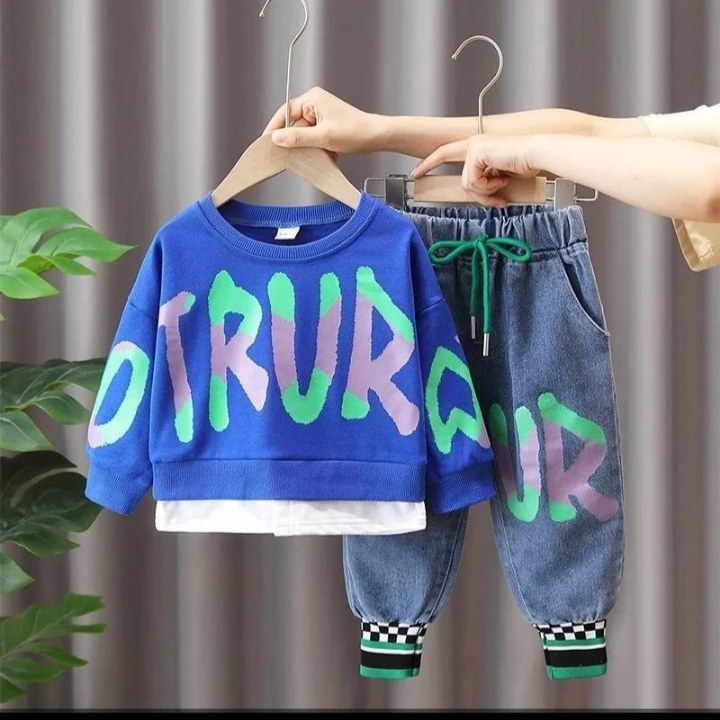 ست اسپرت مناسب دختر وپسر  از دو تا شش سال تک رنگ وارداتی کیفیت تضمینی