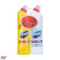 مایع سفیدکننده غلیظ سطوح دامستوس (Domestos) مدل Lemon Fresh و Snow White مجموعه 2 عددی