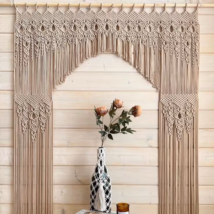 پرده مکرومه کد18