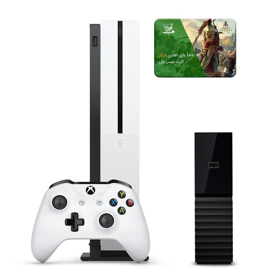 مجموعه کنسول بازی مایکروسافت مدل Xbox One S ظرفیت 1 ترابایت به همراه 100 عدد بازی