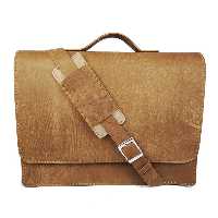 کیف اداری چرم کد E-102 (قهوه ای روشن چرم طرح هورس بزی)