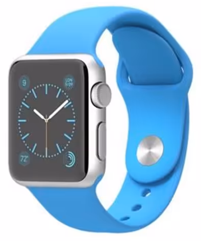 ساعت هوشمند اپل مدل 38mm Silver Aluminum  Sport  Blue  Band