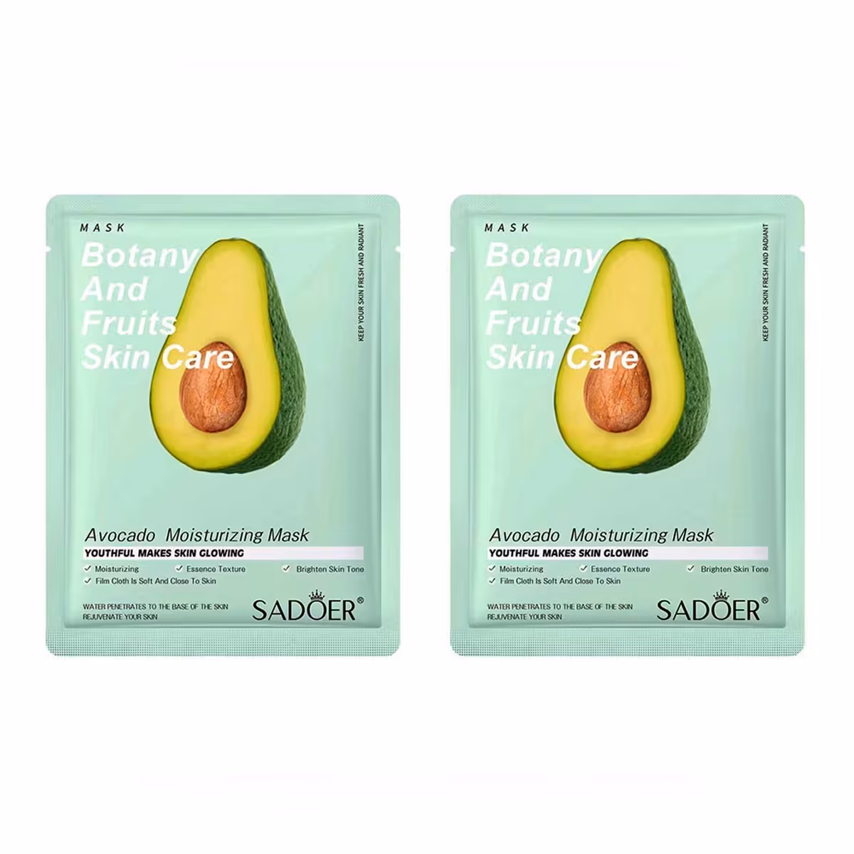 ماسک صورت سادور مدل آووکادو وزن 25 گرم مجموعه 2 عددی