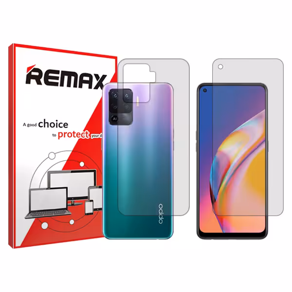 گلس صفحه نمایش و پشت گوشی اوپو A94 مدل شفاف برند ریمکس کد SS