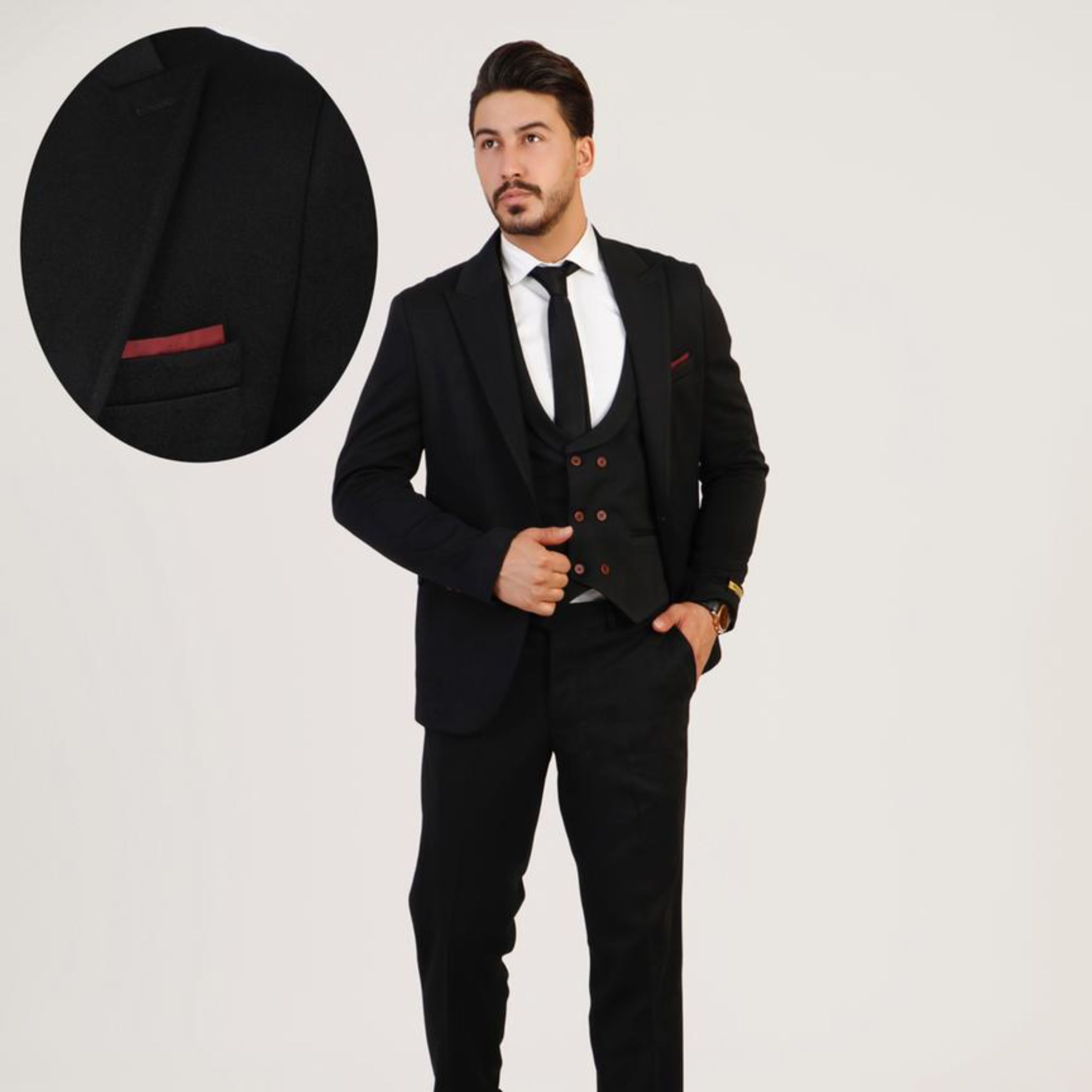 کت و شلوار کش مشکی                                        