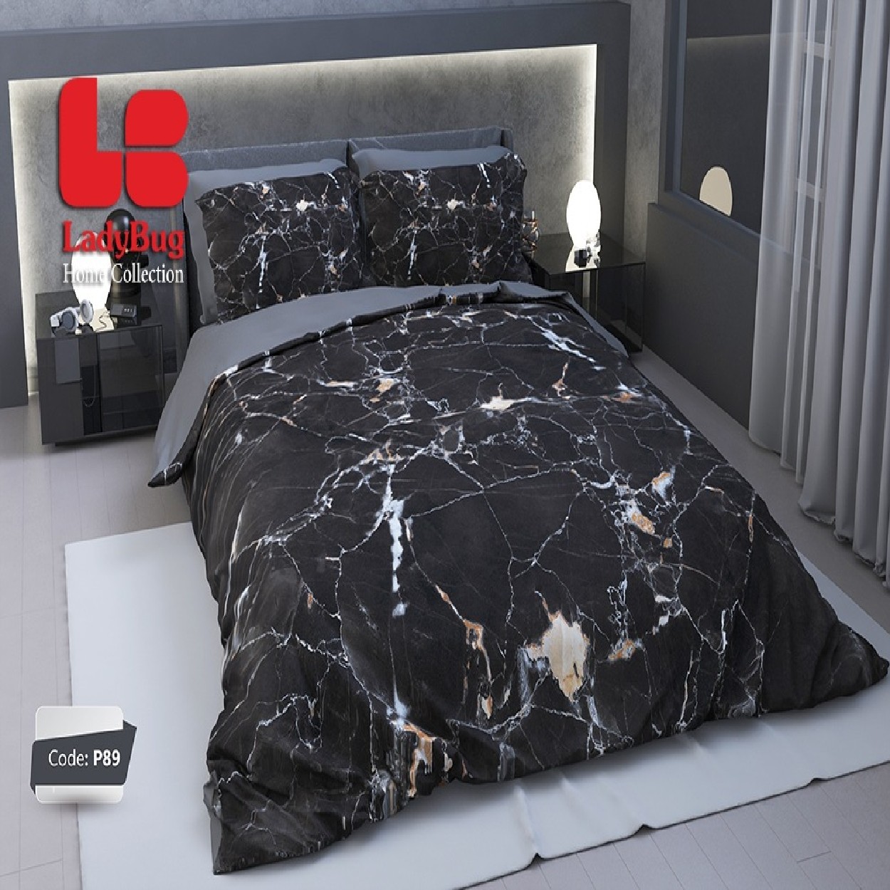 سرویس روتختی لیدی باگ LB کد P-89 دونفره 6 تکه