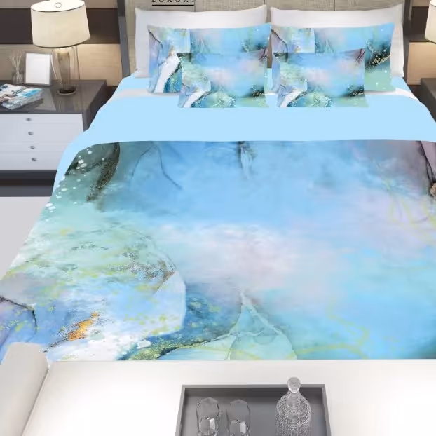 سرویس  روتختی دونفره 8تکه چاپی قابل ست با پرده با انتخاب جنس پارچه کد 1282