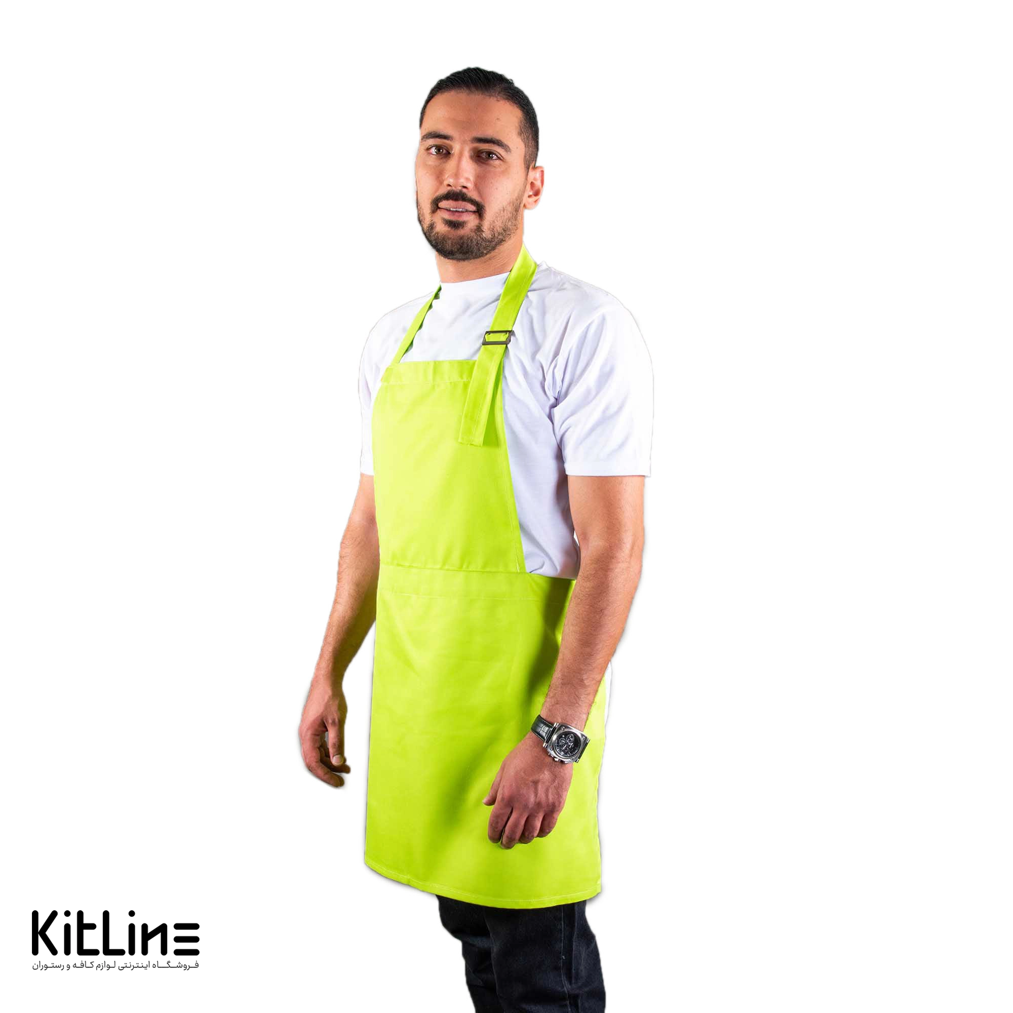 پیشبند ترگال کجراه سبز فسفری پوشاکو