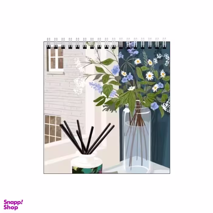 دفتر طراحی طرح گلدان در کنار پنجره کد 2482214