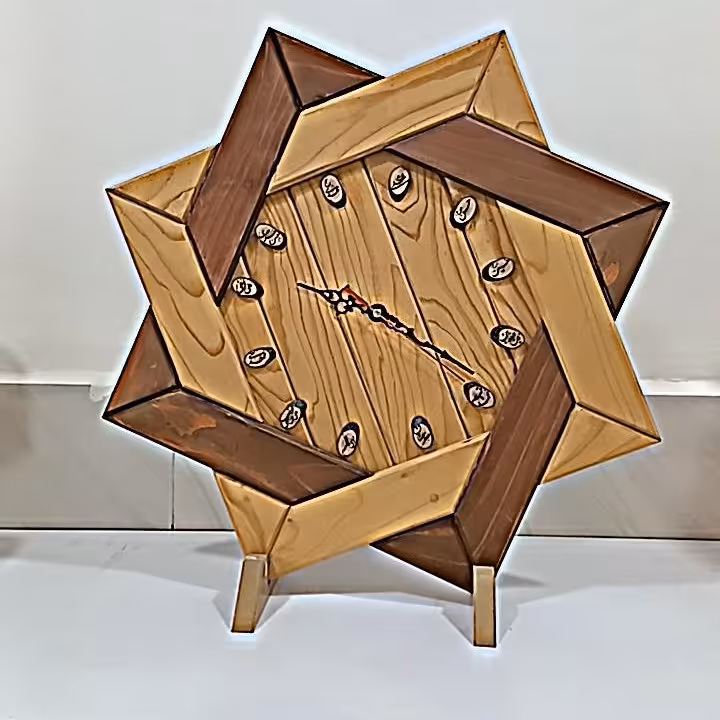 ساعت دیواری چوبی