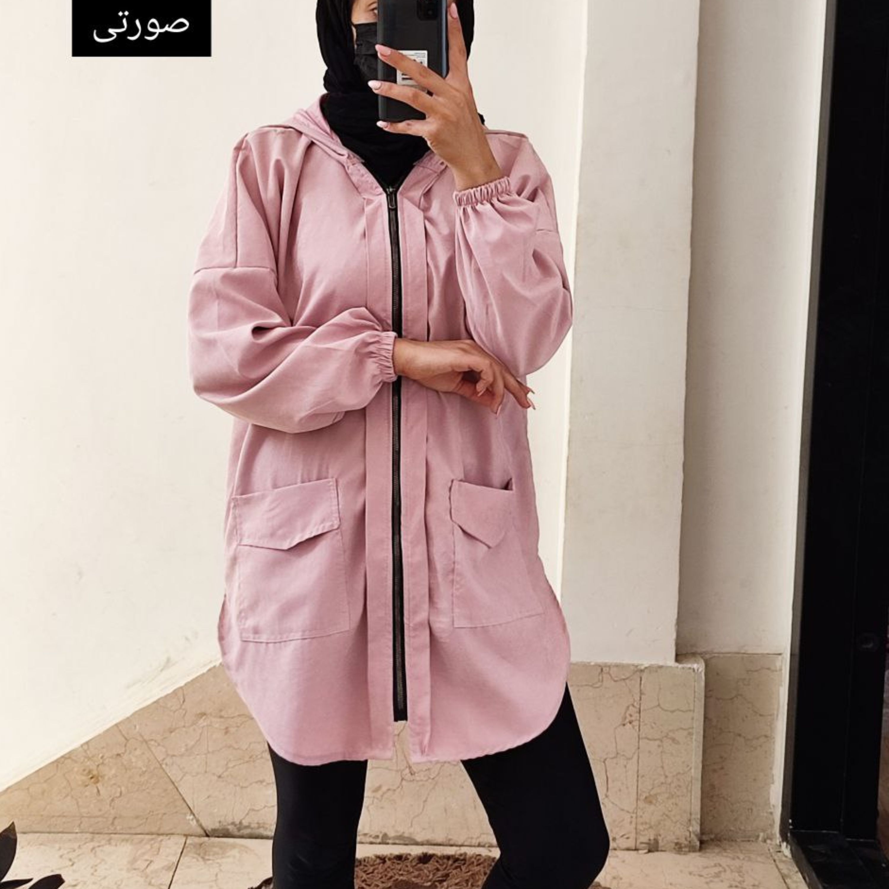 مانتو پاییزه میکرو کلاهدار