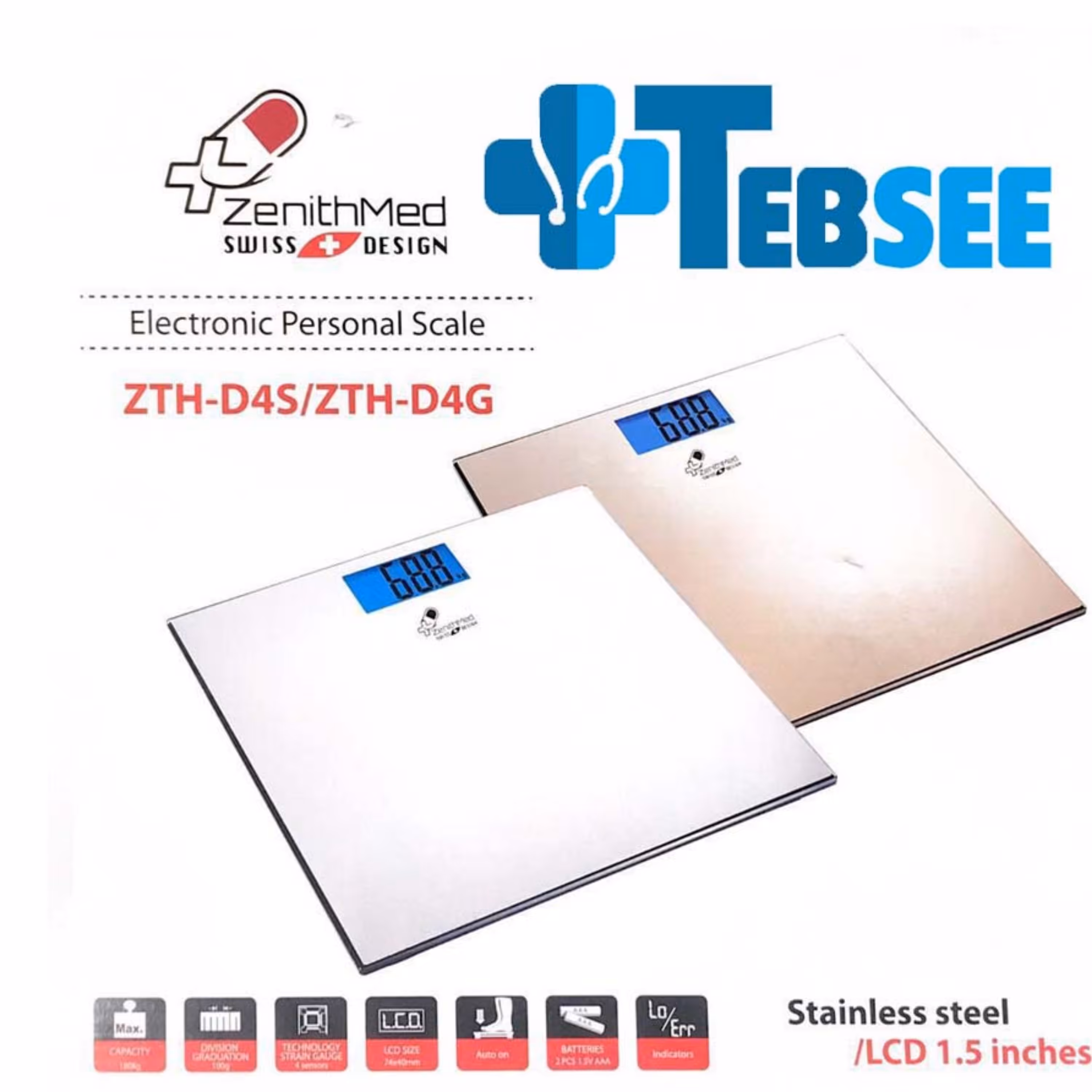 ترازو دیجیتال زنیت مد   zenitmed D4G(سیلور)