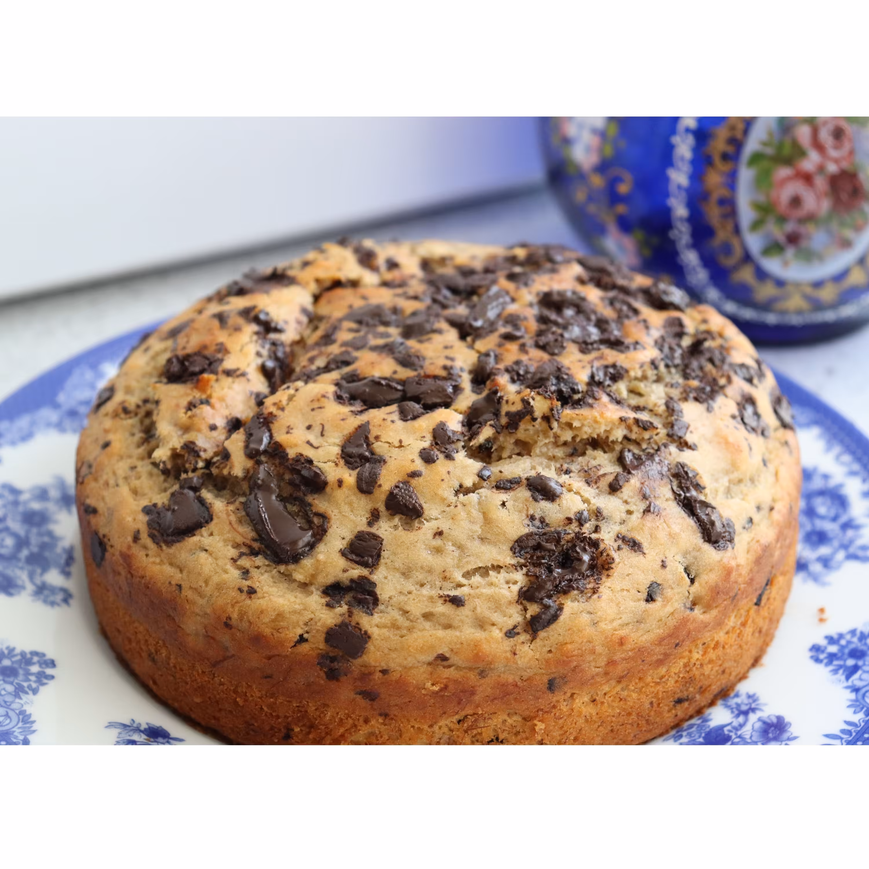 کیک موز و گردو و شکلات (قطر 18 سانتی متر)