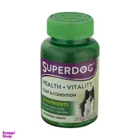 قرص مکمل سگ ویتابیوتیکس مدل SuperDog Health Vitality بسته 60 عددی