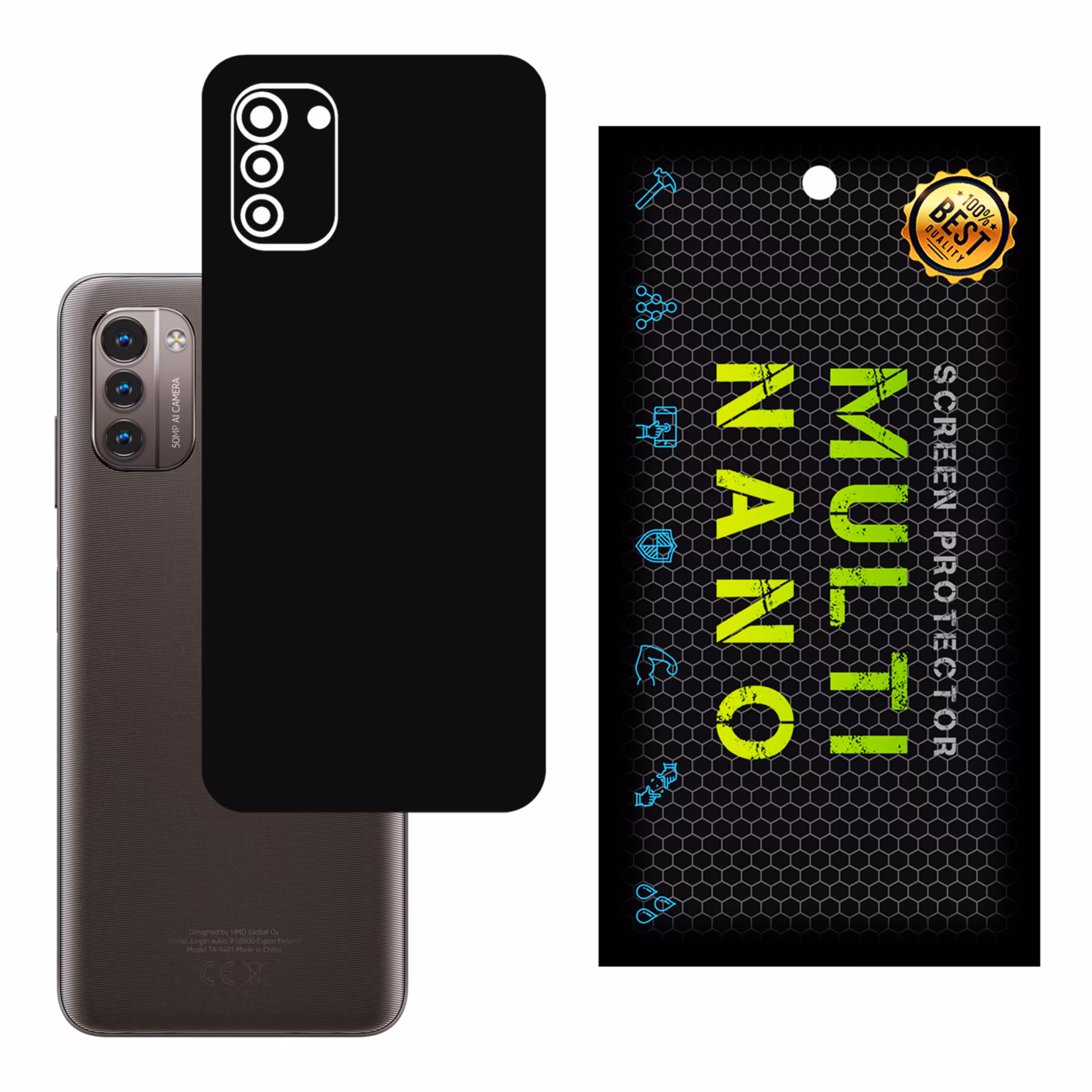 برچسب پوششی MultiNano مدل X-F1M-Black برای پشت موبایل نوکیا G11