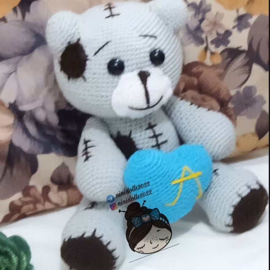 خرس عروسک قلاب 