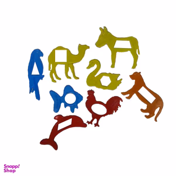 شابلون کلبه مدل حیوانات مجموعه 12عددی