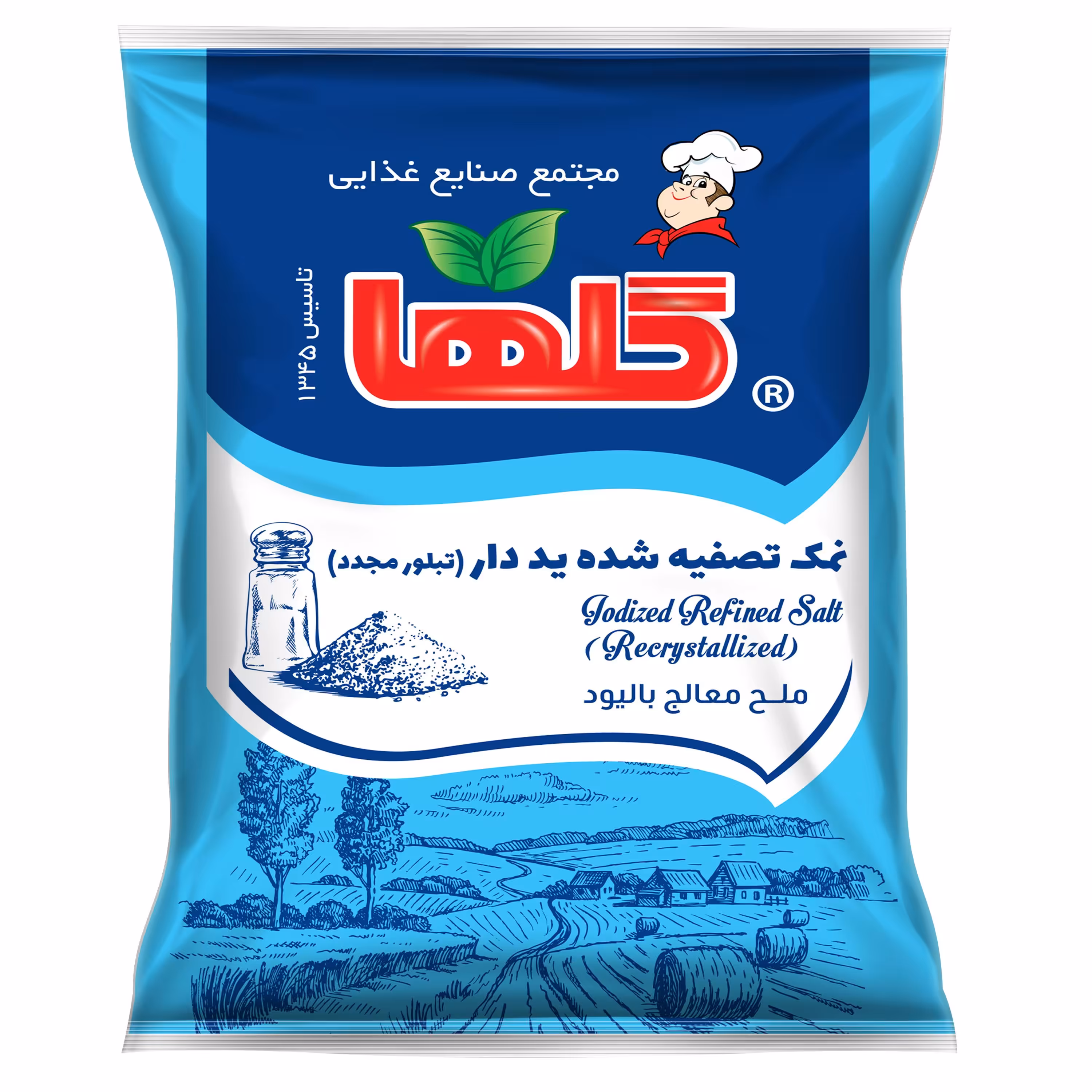 نمک تصفیه یددار تبلور مجدد 500 گرم - سلفون گلها