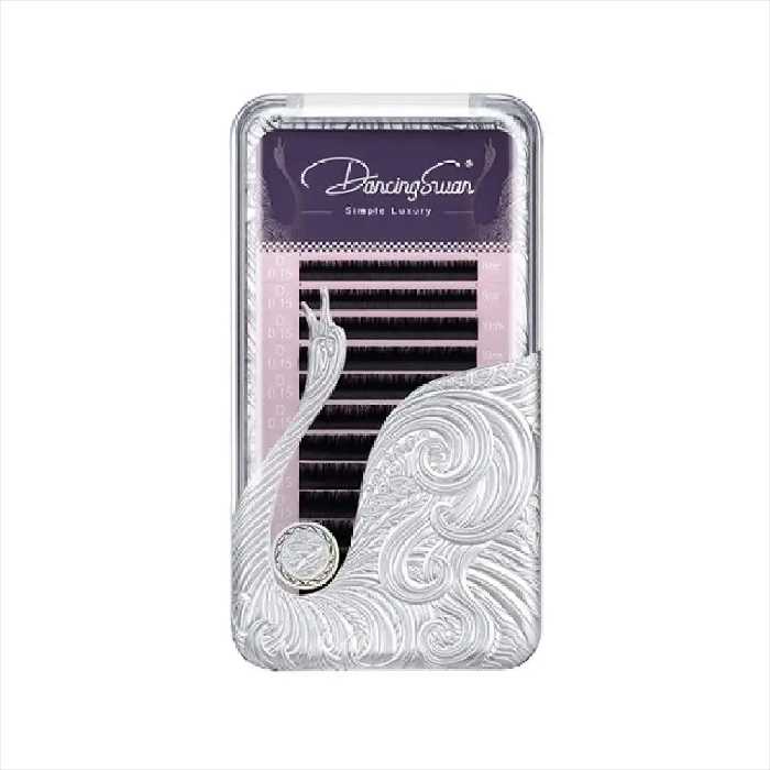 پالت مژه اکستنشن والیوم دنسینگ سوان DANCING SWAN تک سایز 12 ضخامت 0.07 فر D - فروشگاه میرکمالی