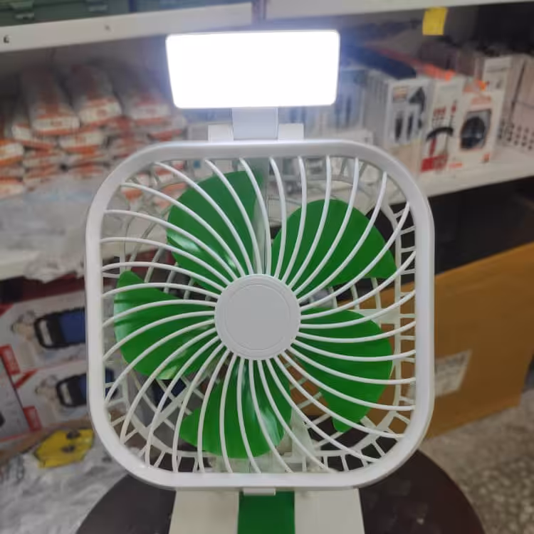 پنکه شارژی چراغ دار مدل 1