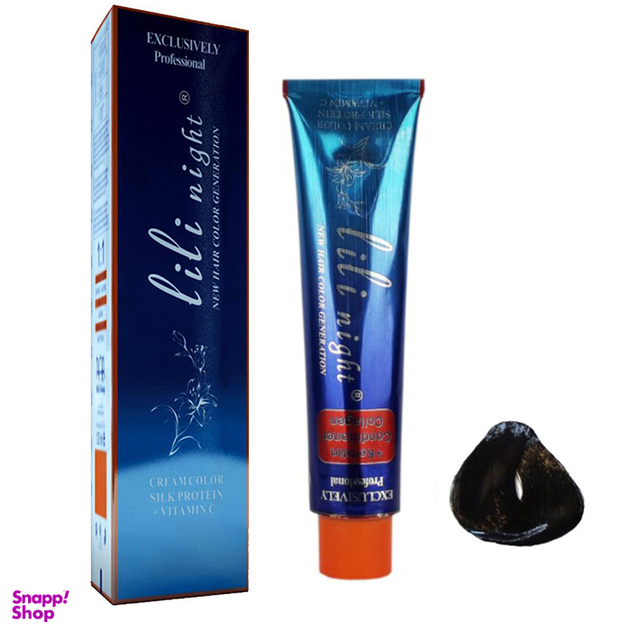 رنگ مو لی لی نایت (Lili Night) مدل R10100001 شماره 1 حجم 120 میلی‌لیتر