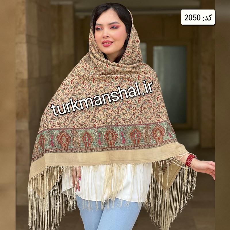 روسری ترکمن ابریشمی (ایتالیایی) کد 2050