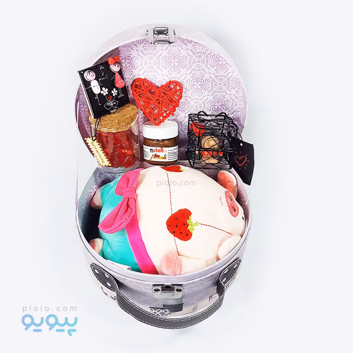 پک هدیه ولنتاین با عروسک خوک