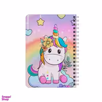 دفترچه یادداشت بامبیلیپ مدل چوبی طرح یونیکورن روی ابرها کد 1296481