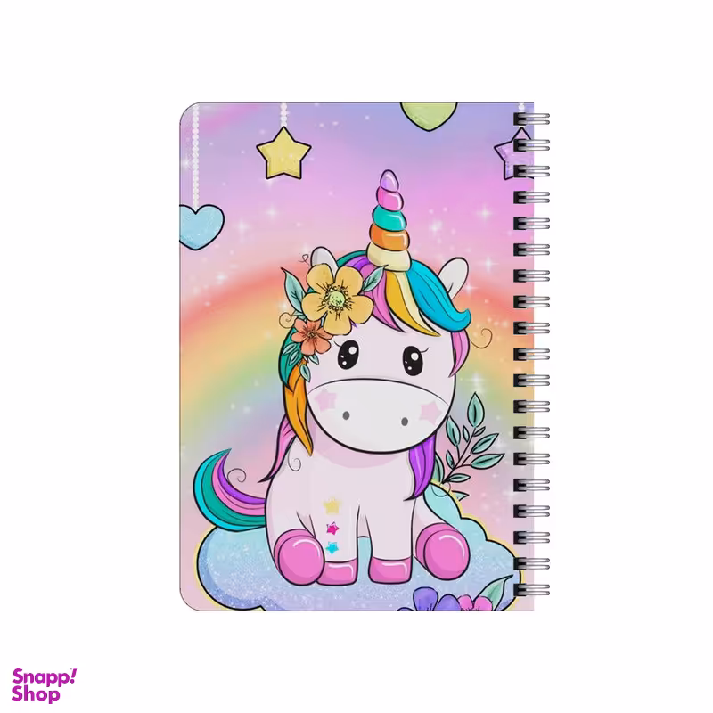 دفترچه یادداشت بامبیلیپ مدل چوبی طرح یونیکورن روی ابرها کد 1296481