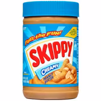 کره بادام زمینی اسکیپی کرمی بدون گلوتنskippy (محصول آمریکا)