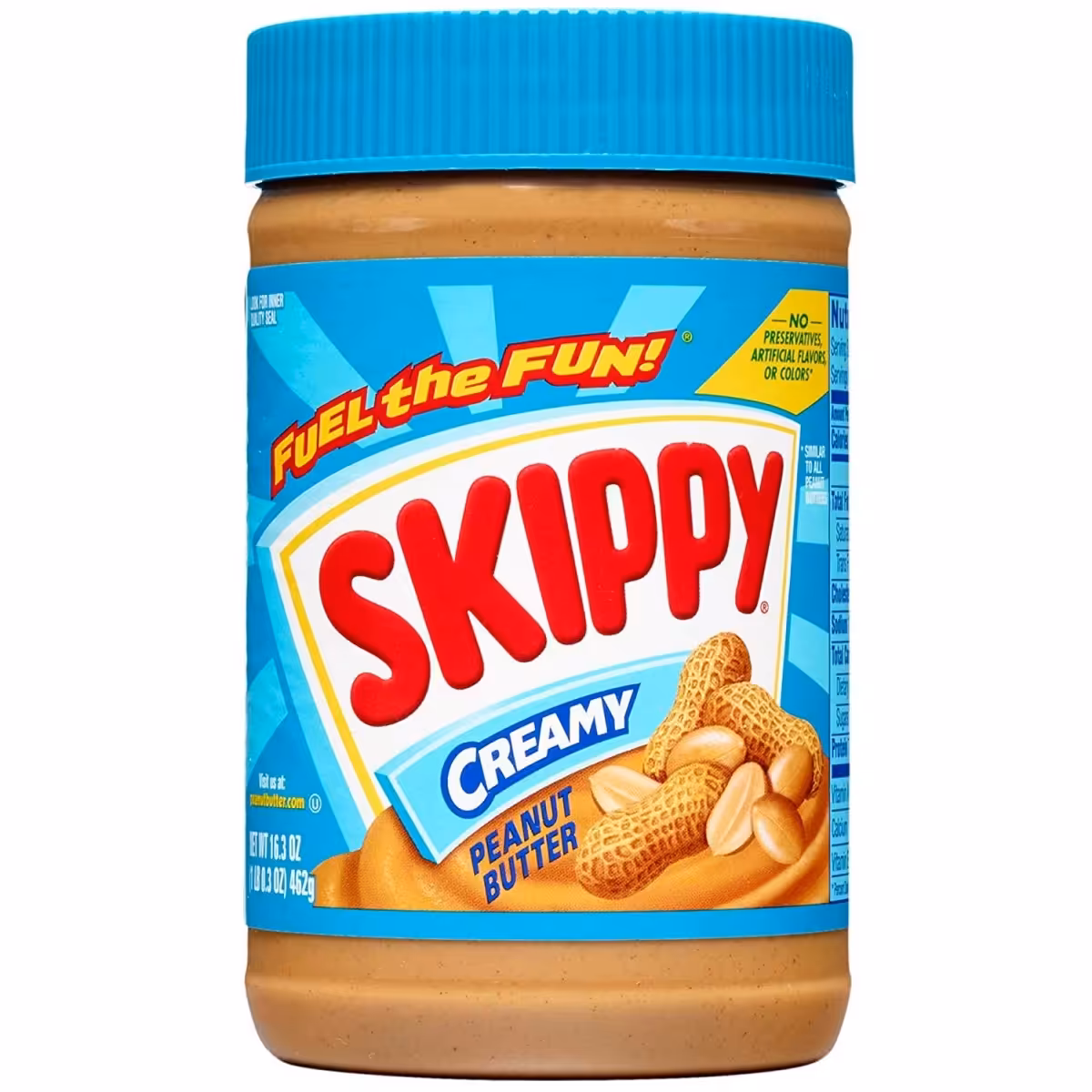 کره بادام زمینی اسکیپی کرمی بدون گلوتنskippy (محصول آمریکا)