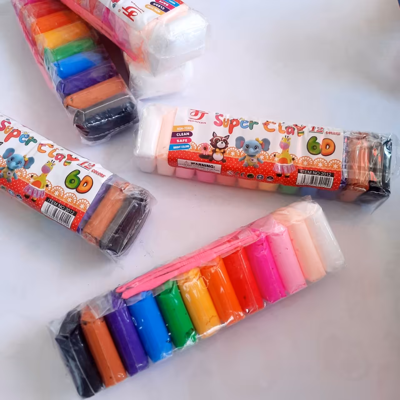 خمیرکلی یا فوم کره ای 12 عددی
12رنگ مختلف 
