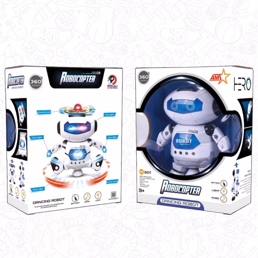 اسباب بازی ربات موزیکال و چراغدار  رباط چرخشی  ربات رقصنده 