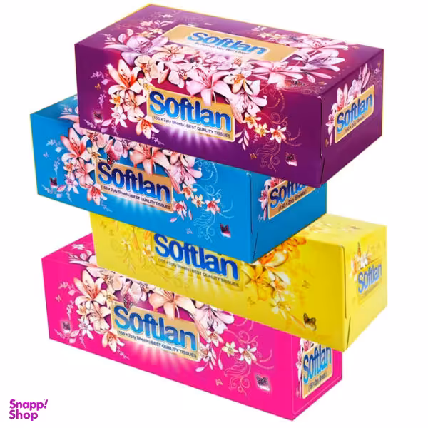 دستمال کاغذی 150 برگ سافتلن مدل B04 بسته 4 عددی