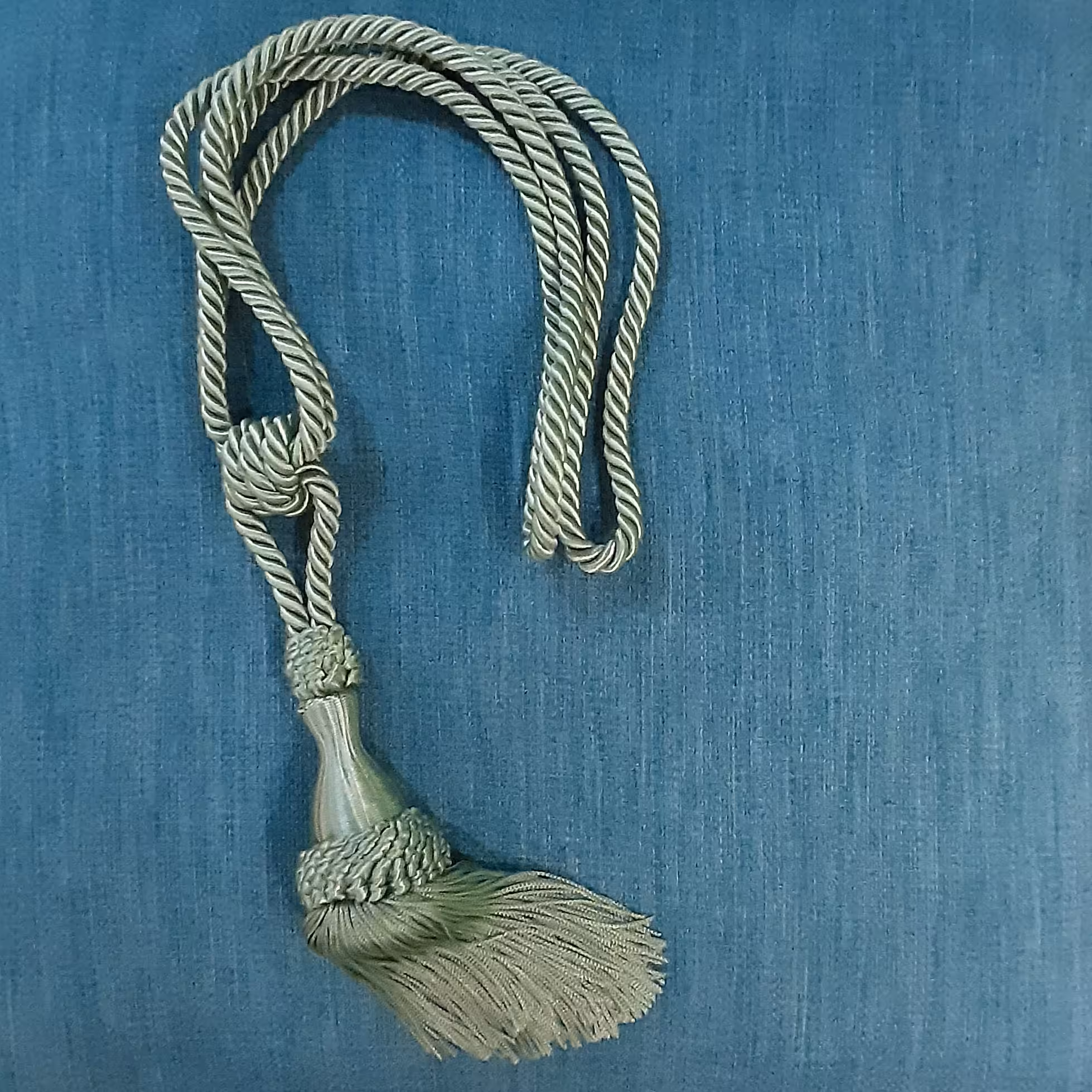 شرابه پرده جمع کن دکور سبز و طوسی (صدری) و آبی نفتی ترک (پس کرایه)