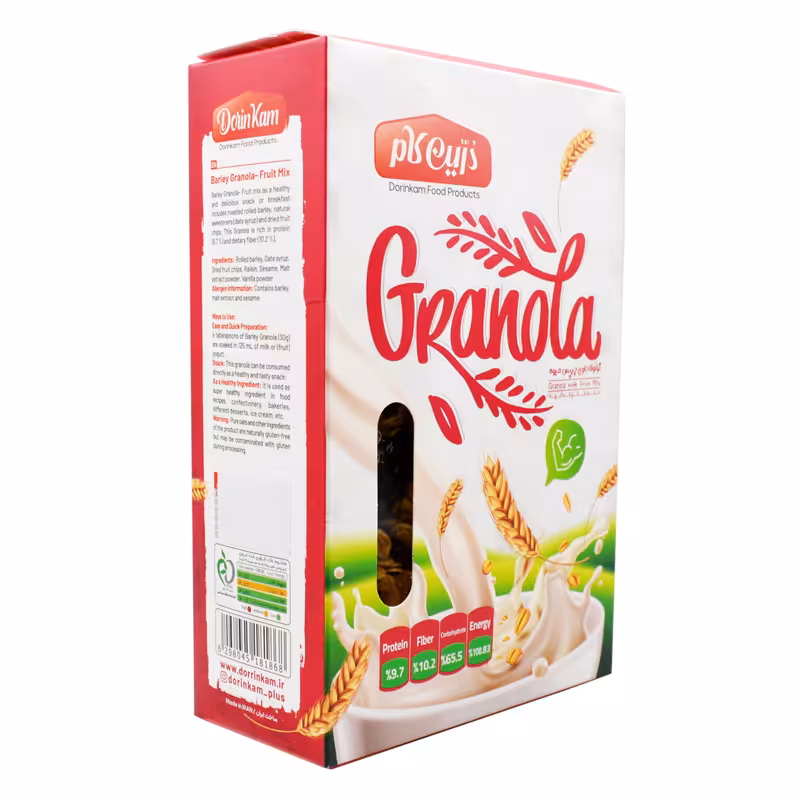 گرانولا درین کام طعم چیپس میوه 400 گرمی