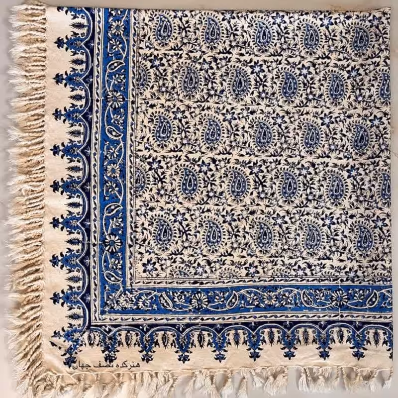 رومیزی قلمکار  ممتاز 100 در 100 سانتی متر  ـــــ کد 102