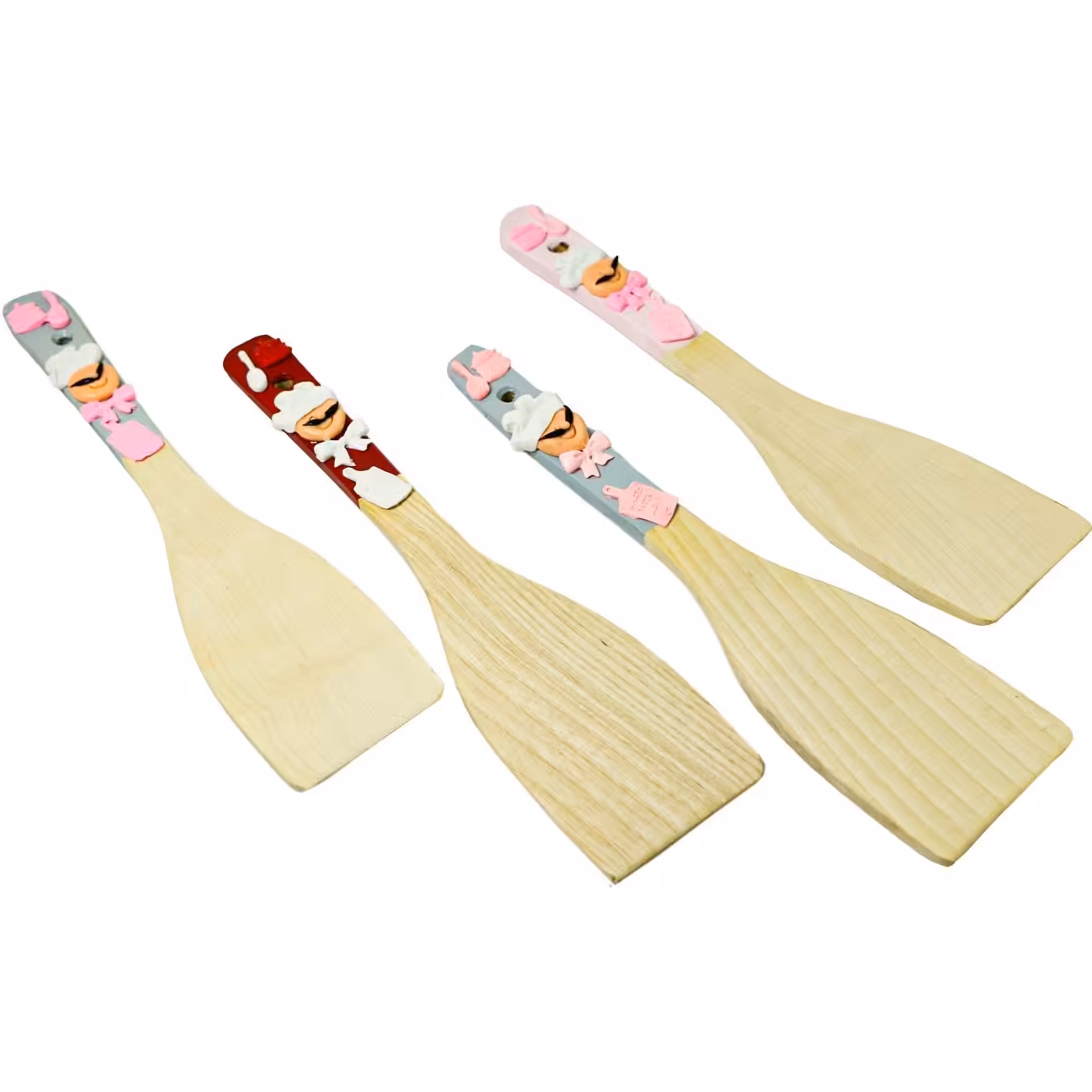 کفگیر چوبی شیاردار  فانتزی مدل گل