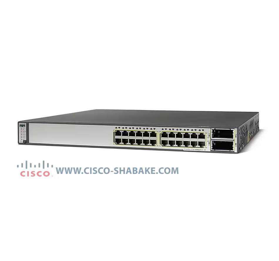 سوئیچ 24 پورت سیسکو با ماژول WS-C3750E-24TD-S 10G