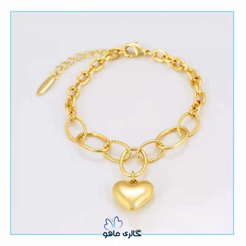 دستبند ژوپینگ مدل قلبی کد DAXP712 رنگ ثابت و ضدحساسیت