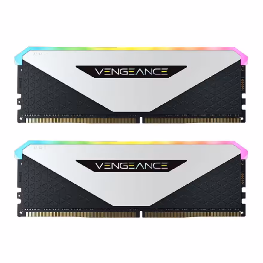 رم کورسیر VENGEANCE RGB RT White 16GB 8GB×2 3600MHz CL18