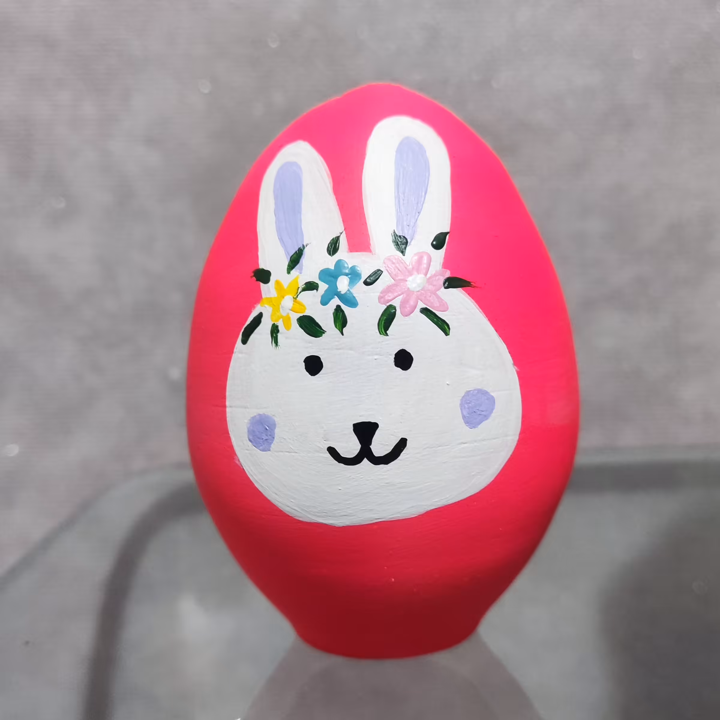 تخم مرغ رنگ سال طرح خرگوش  سفالی  