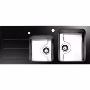 سینک استیل البرز مدل کریستال 1 راست توکار با جا مایع  مدل