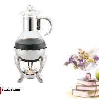 سوفله استیل قهوه جوشوارمردار ، مدل حلقه ای نگین دار، پیرکس فرانسه sabinex، کد M001