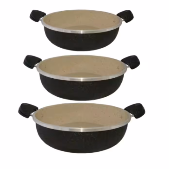 سرویس تابه 3 پارچه دودسته طرح گرانیتی ،،ارسال رایگان 