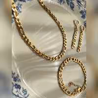 سرویس فیگارو تمام استیل رنگ ثابت طلایی