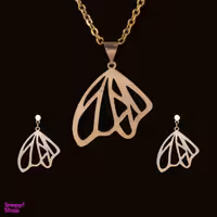 نیم ست طلا 18 عیار زنانه سانا گالری مدل پروانه کد D9979