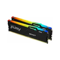 رم کامپیوتر DDR5 دو کاناله 5600 مگاهرتز CL40 کینگستون مدل FURY Beast RGB ظرفیت 32 گیگابایت - کالاوما