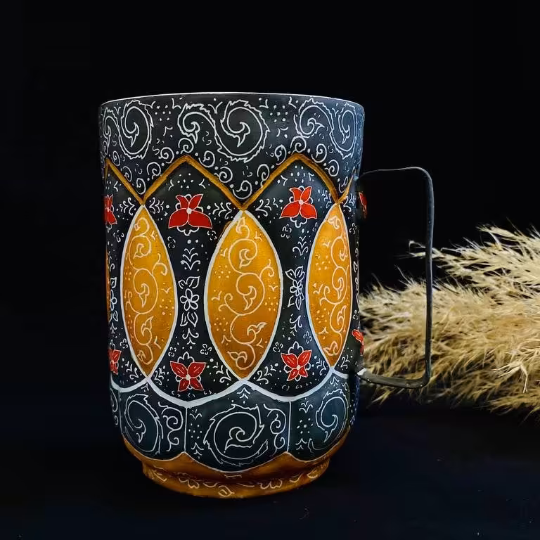 لیوان یا ماگ میناکاری مسی