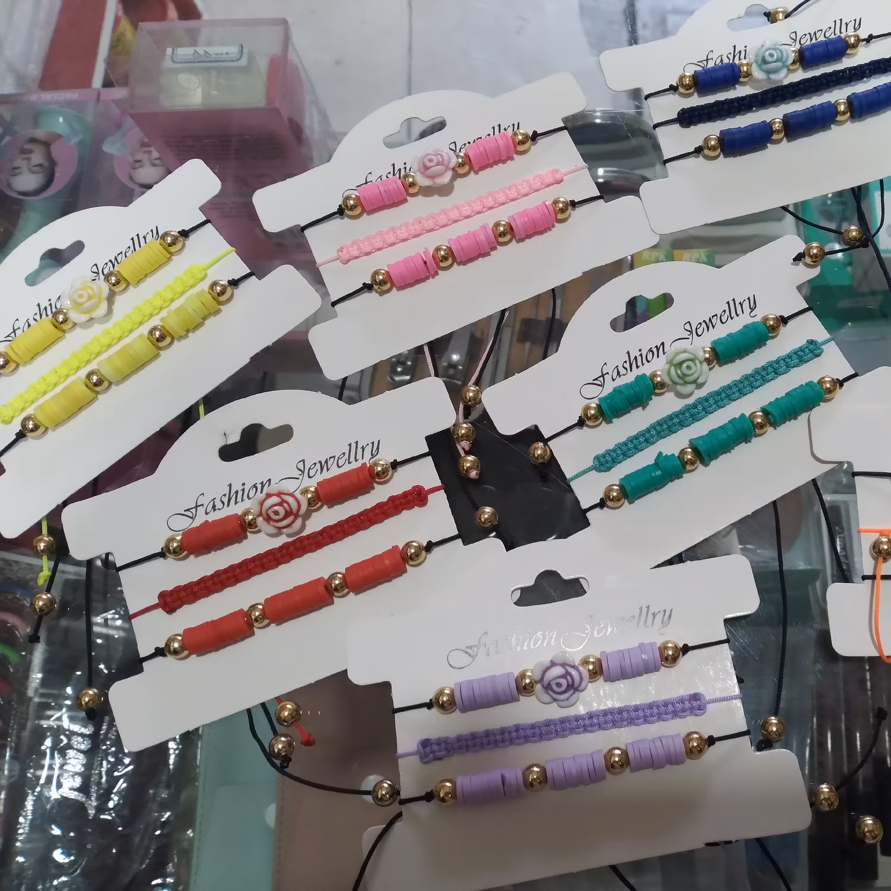 ست دستبند 3 عددی گلدار